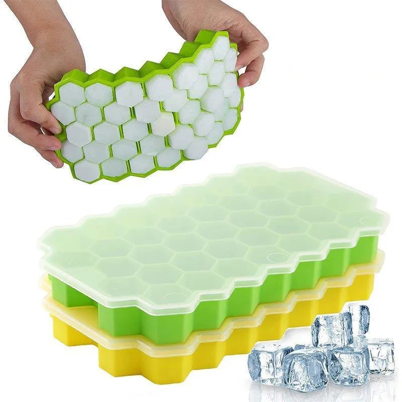 Ice Cube Trays with Lids 2-Pack