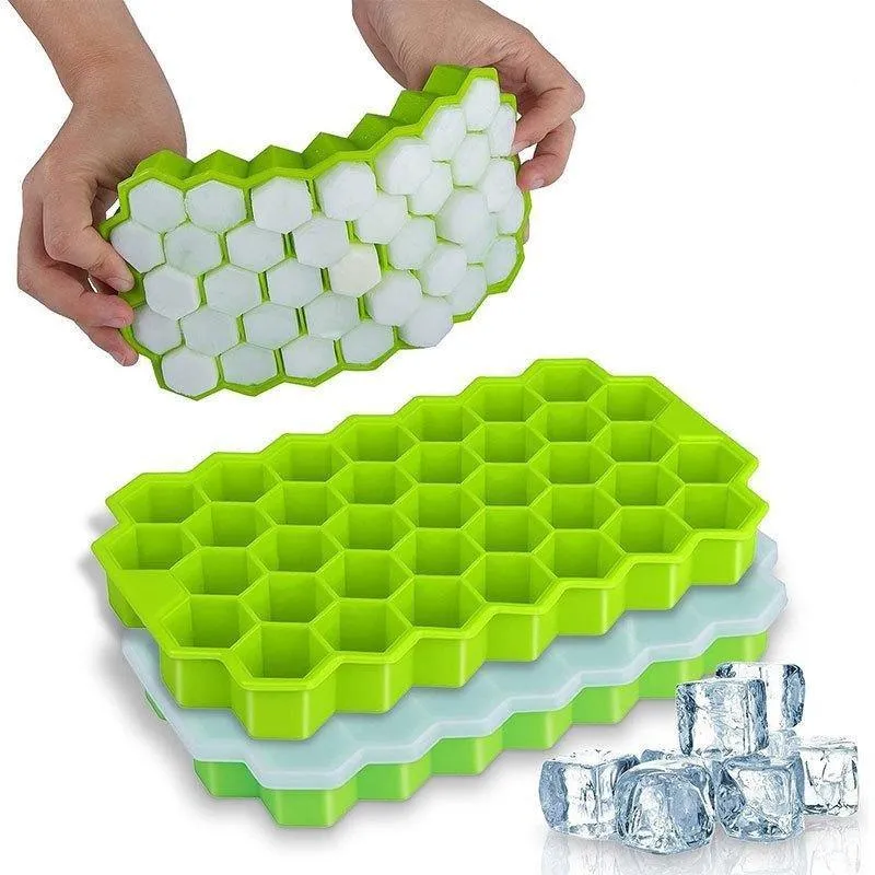 Ice Cube Trays with Lids 2-Pack