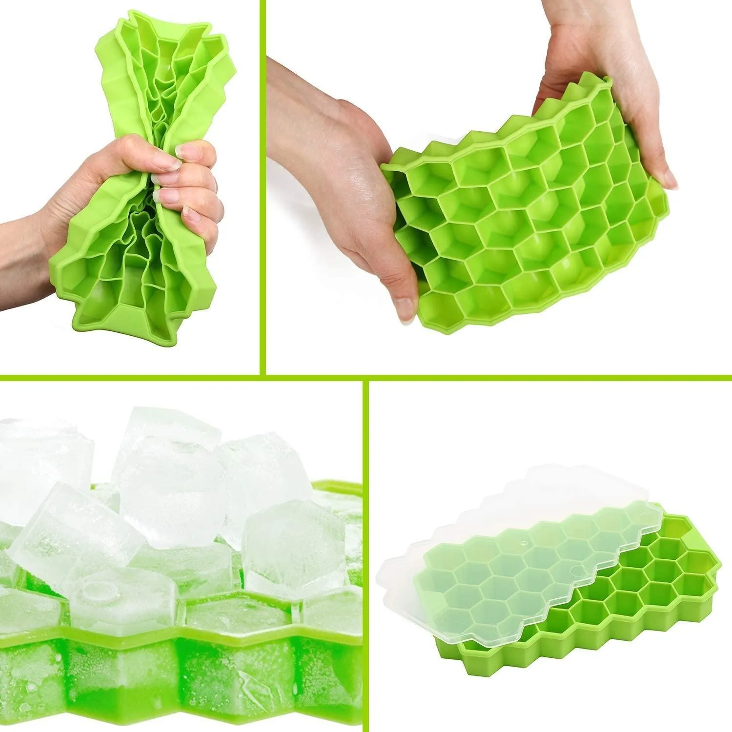Ice Cube Trays with Lids 2-Pack