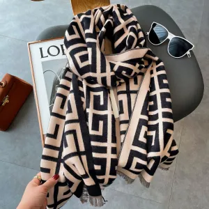INSTOCK-Autumn and Winter Imitation Cashmere Warm Jacquard Short