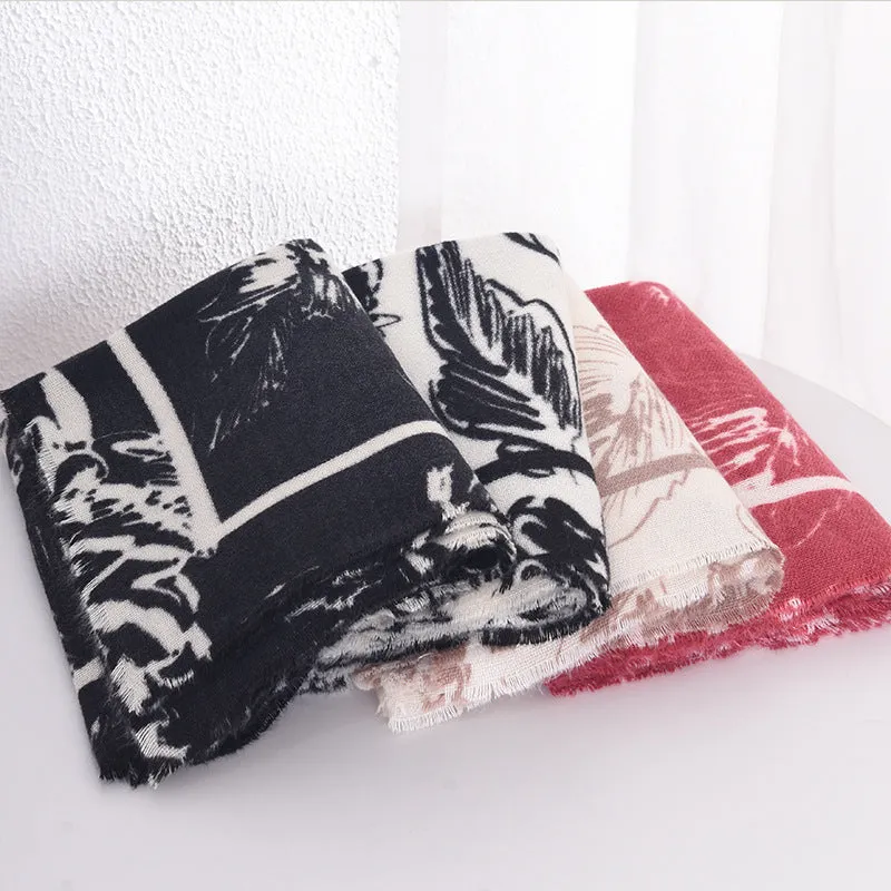 INSTOCK-Autumn and winter new flower print imitation cashmere