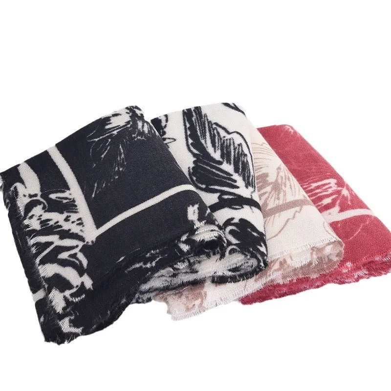 INSTOCK-Autumn and winter new flower print imitation cashmere