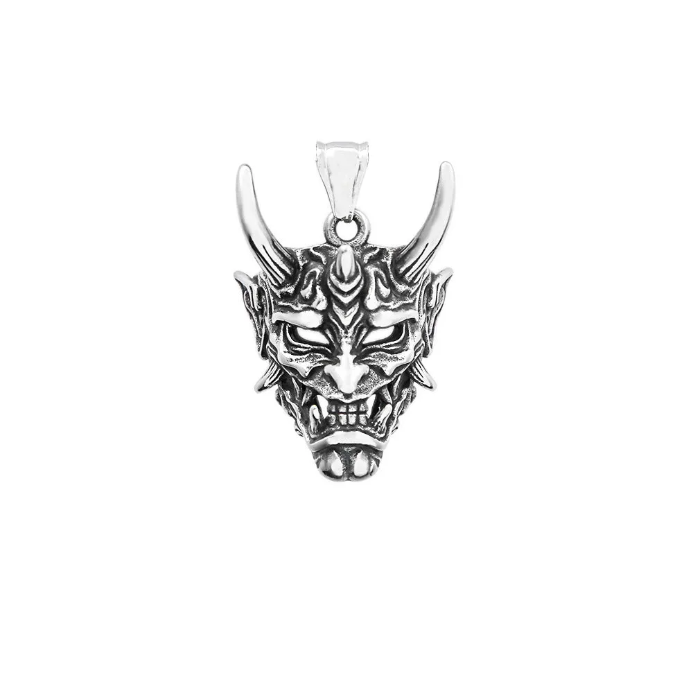 INSTOCK-new golden horn prajna titanium steel necklace men's