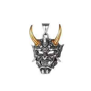 INSTOCK-new golden horn prajna titanium steel necklace men's