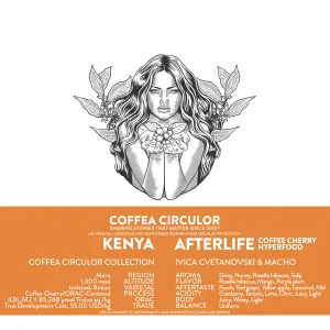 KENYA Coffea Circulor Oxyco Afterlife Coffee Cherry Hyperfood Isolated Batian Coffee Cherry/ORAC-Centered CCX