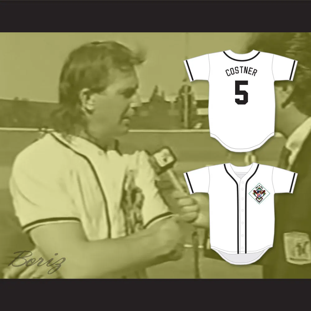 Kevin Costner 5 Salamanders Baseball Jersey 1st Annual Rock N' Jock Diamond Derby
