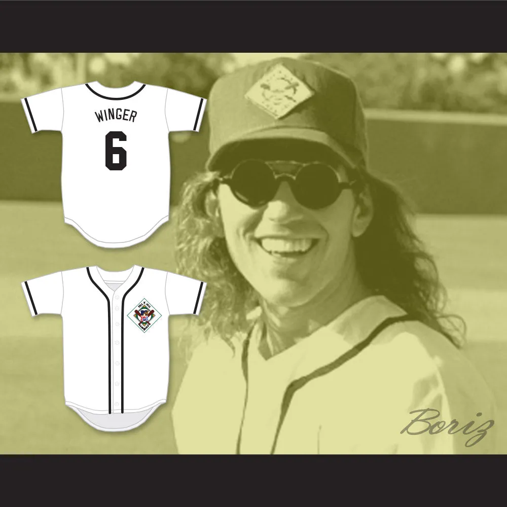Kip Winger 6 Salamanders Baseball Jersey 1st Annual Rock N' Jock Diamond Derby