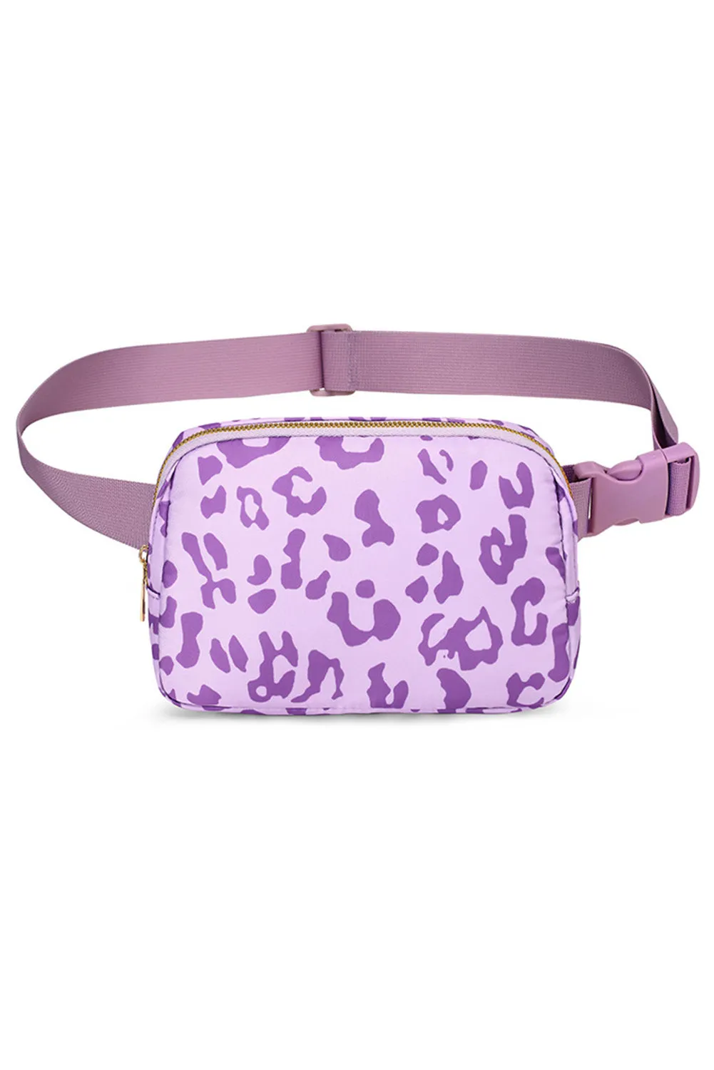 Leopard Print Buckle Canvas Chest Bag 20*5*14cm