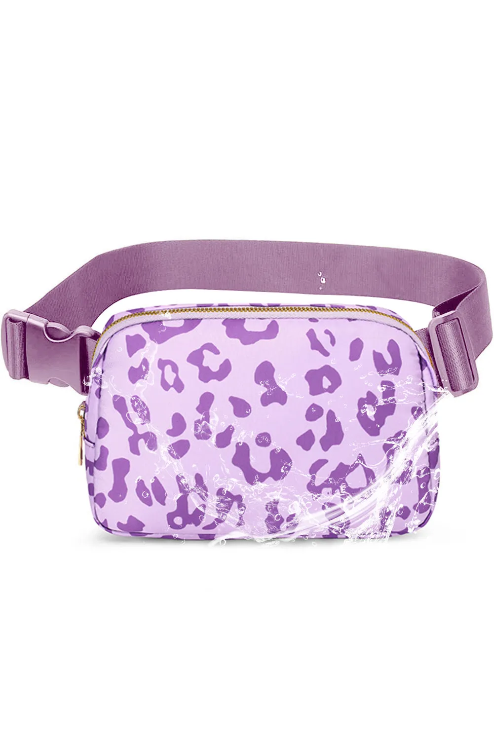 Leopard Print Buckle Canvas Chest Bag 20*5*14cm