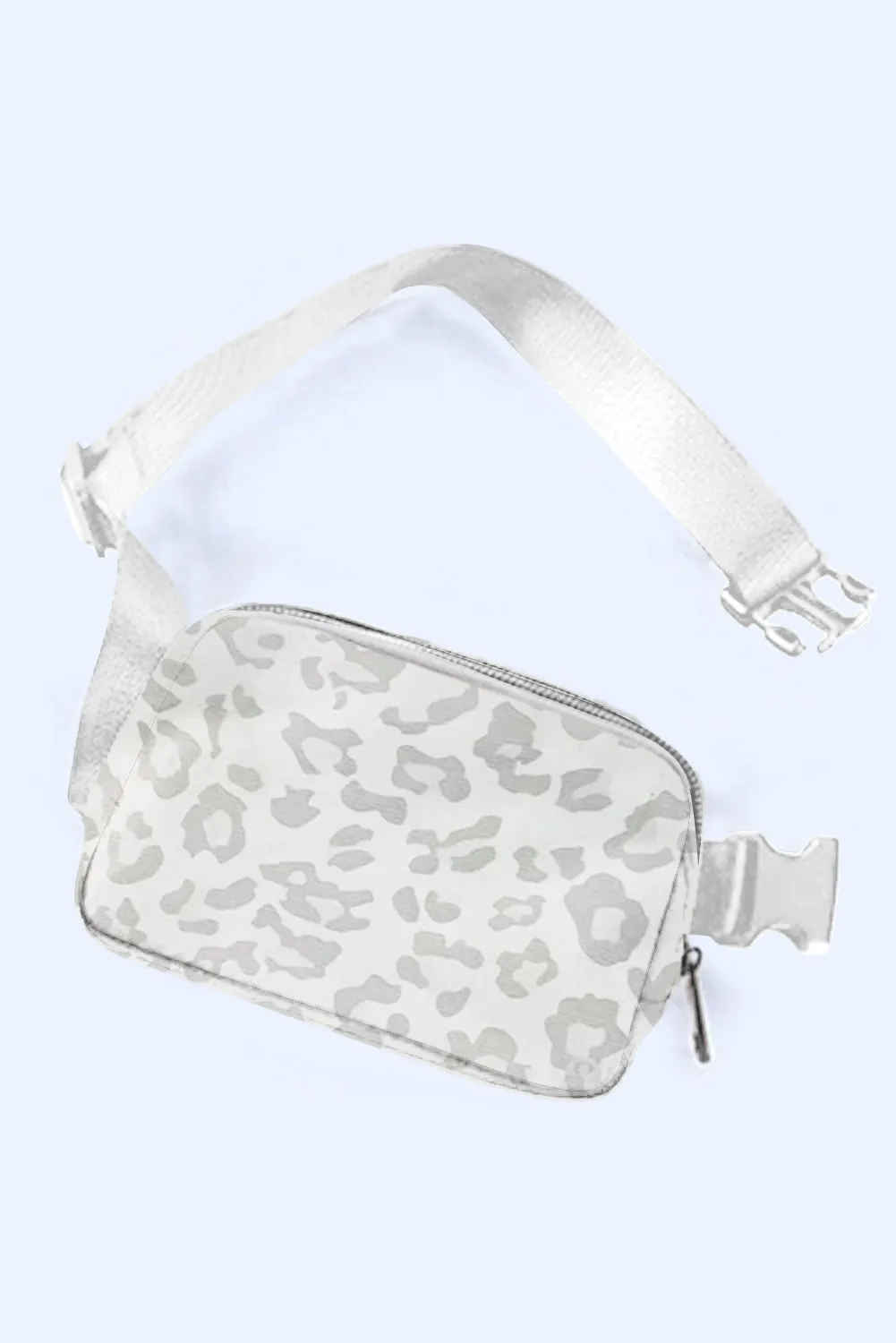 Leopard Print Buckle Canvas Chest Bag 20*5*14cm