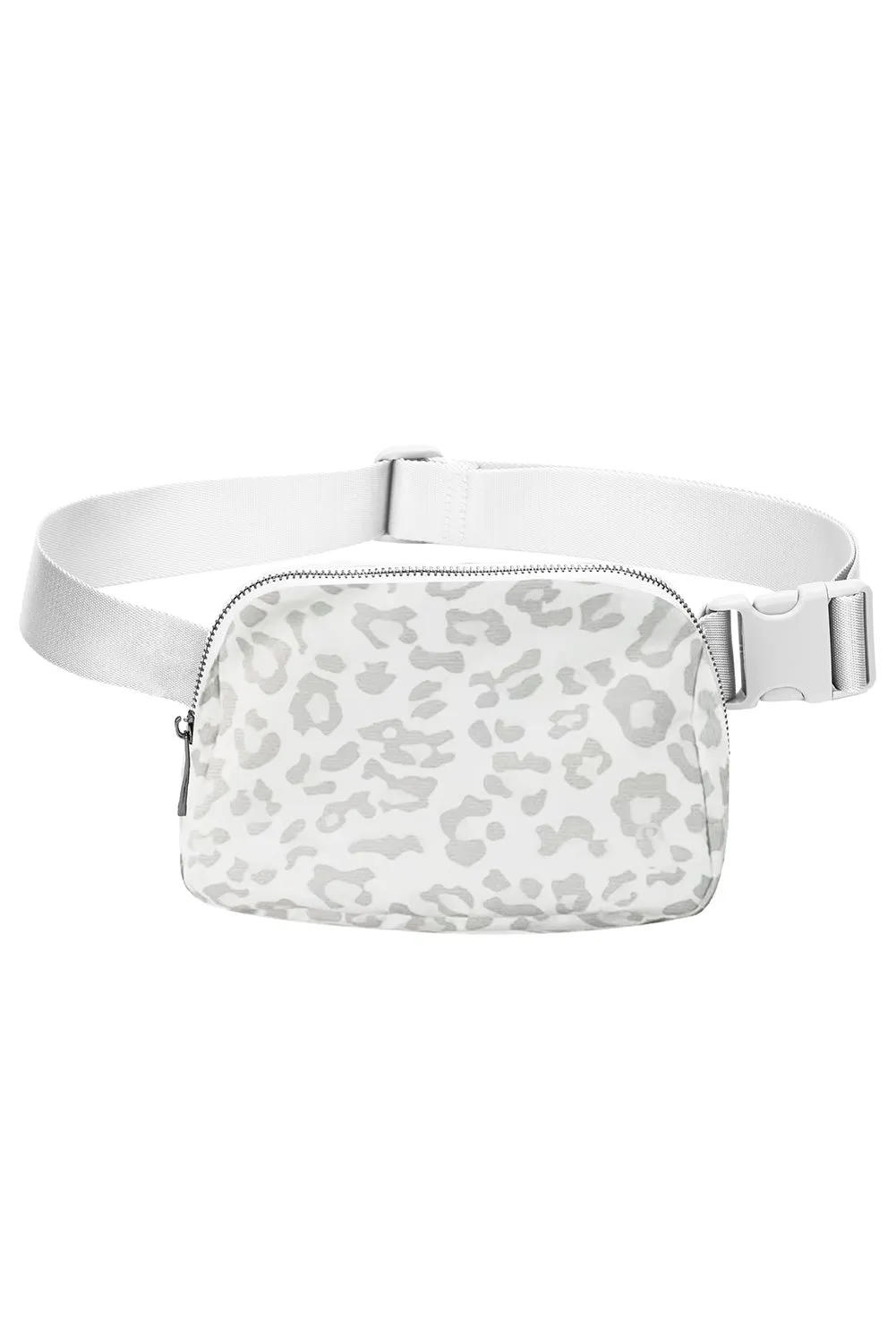 Leopard Print Buckle Canvas Chest Bag 20*5*14cm