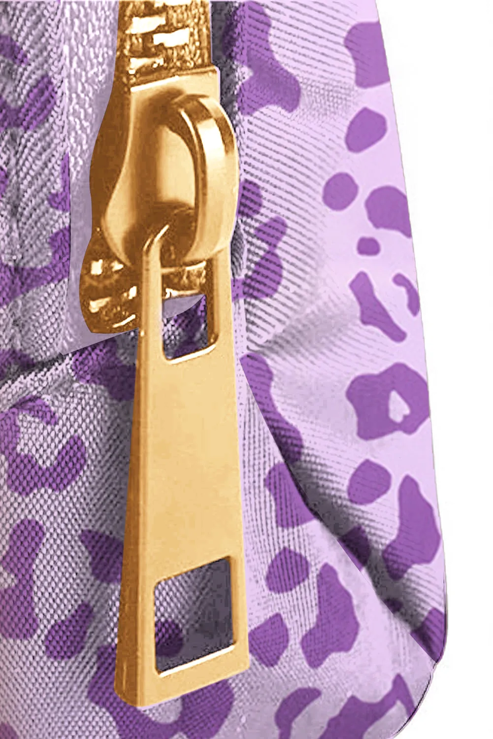 Leopard Print Buckle Canvas Chest Bag 20*5*14cm