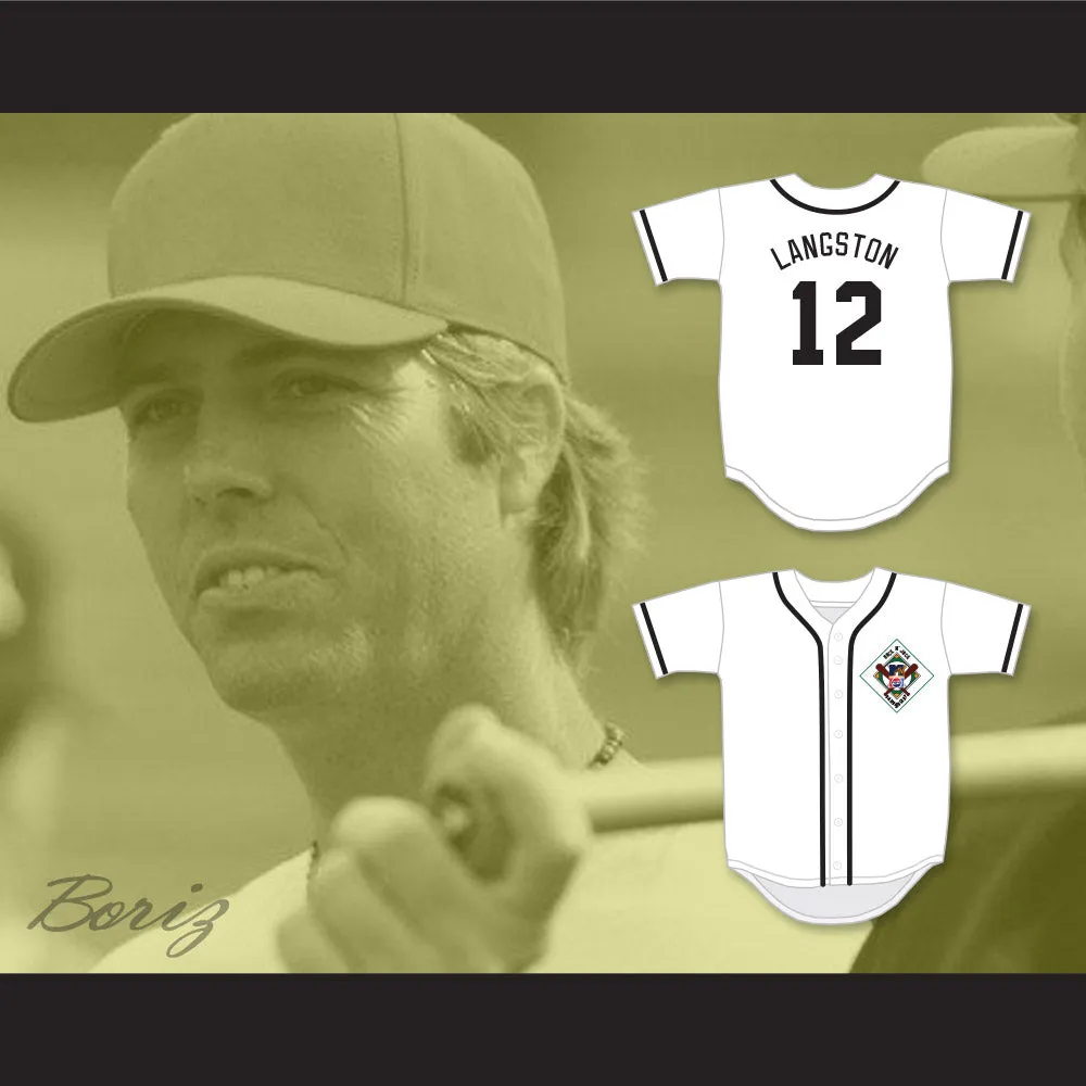 Mark Langston 12 Salamanders Baseball Jersey 1st Annual Rock N' Jock Diamond Derby