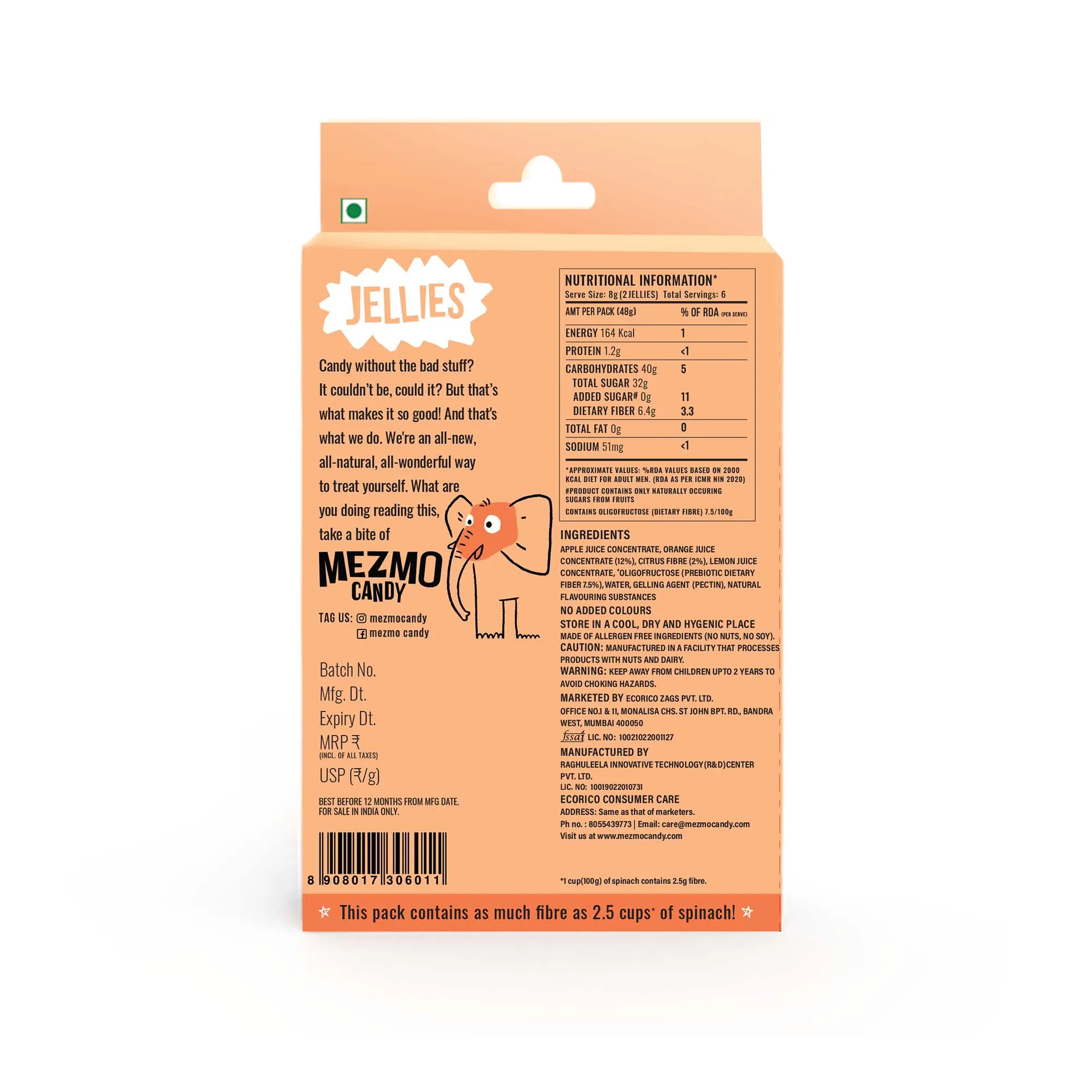 Mezmo Tangelo Orange (Pack Of 3)