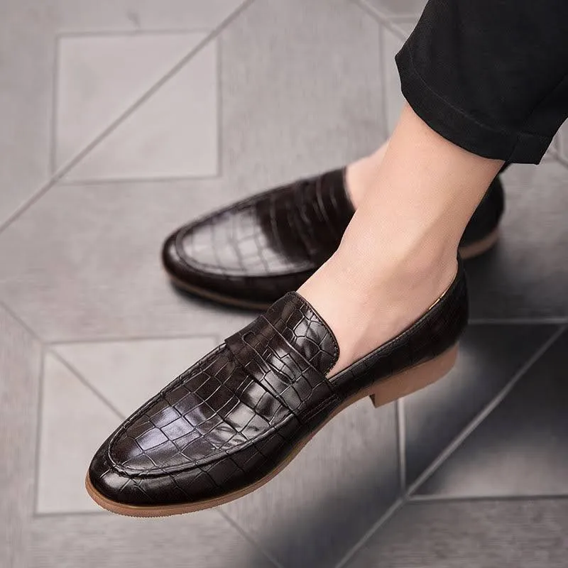 New High Quality Croc Moccasin Shoes For Office, Casual And Party Wear-JonasParamount