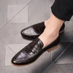 New High Quality Croc Moccasin Shoes For Office, Casual And Party Wear-JonasParamount