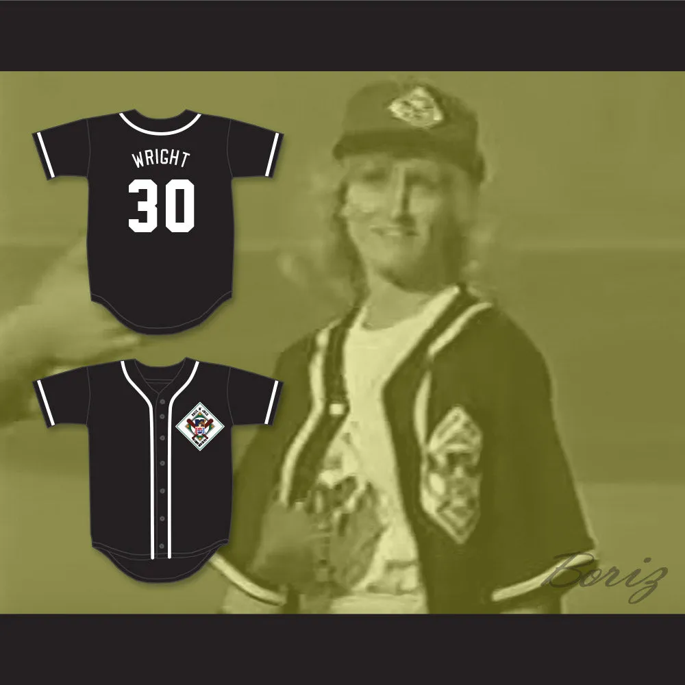 Pam Wright 30 Aardvarks Baseball Jersey 1st Annual Rock N' Jock Diamond Derby