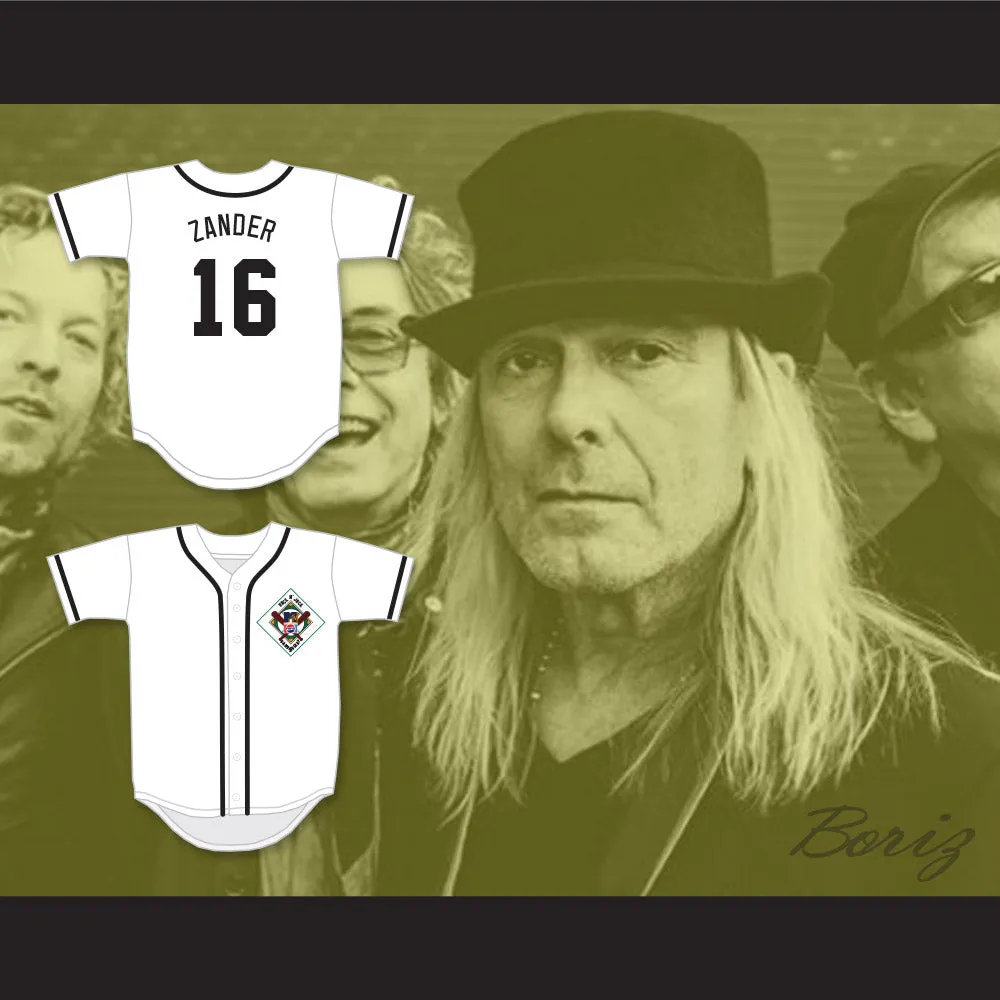Robin Zander 16 Salamanders Baseball Jersey 1st Annual Rock N' Jock Diamond Derby