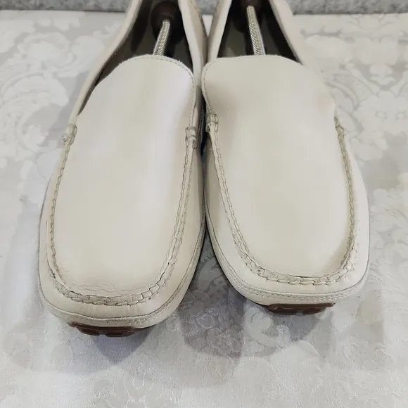 Rockport‎ Sz 13 Driving Moccasin Beige Leather Men Slip On Medium (D, M)