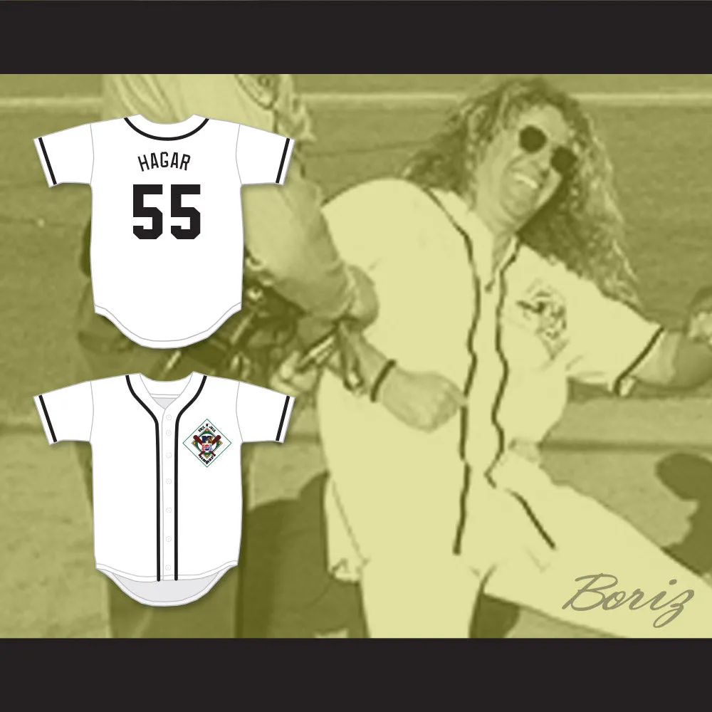 Sammy Hagar 55 Salamanders Baseball Jersey 1st Annual Rock N' Jock Diamond Derby