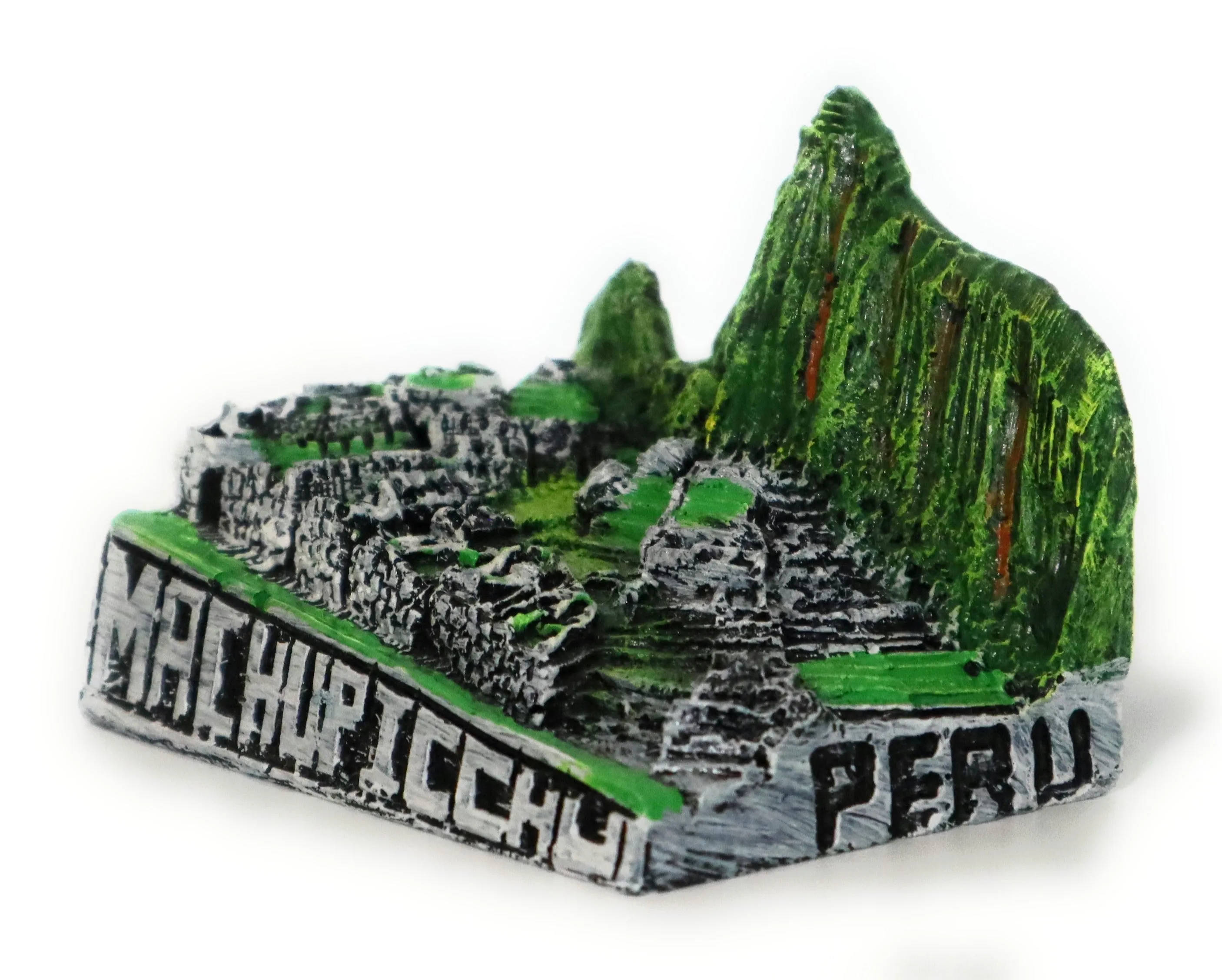 Small Replica Machupicchu Inca Citadel or Lost City of The Incas Slate Stone. Decorative 2.30" Tall