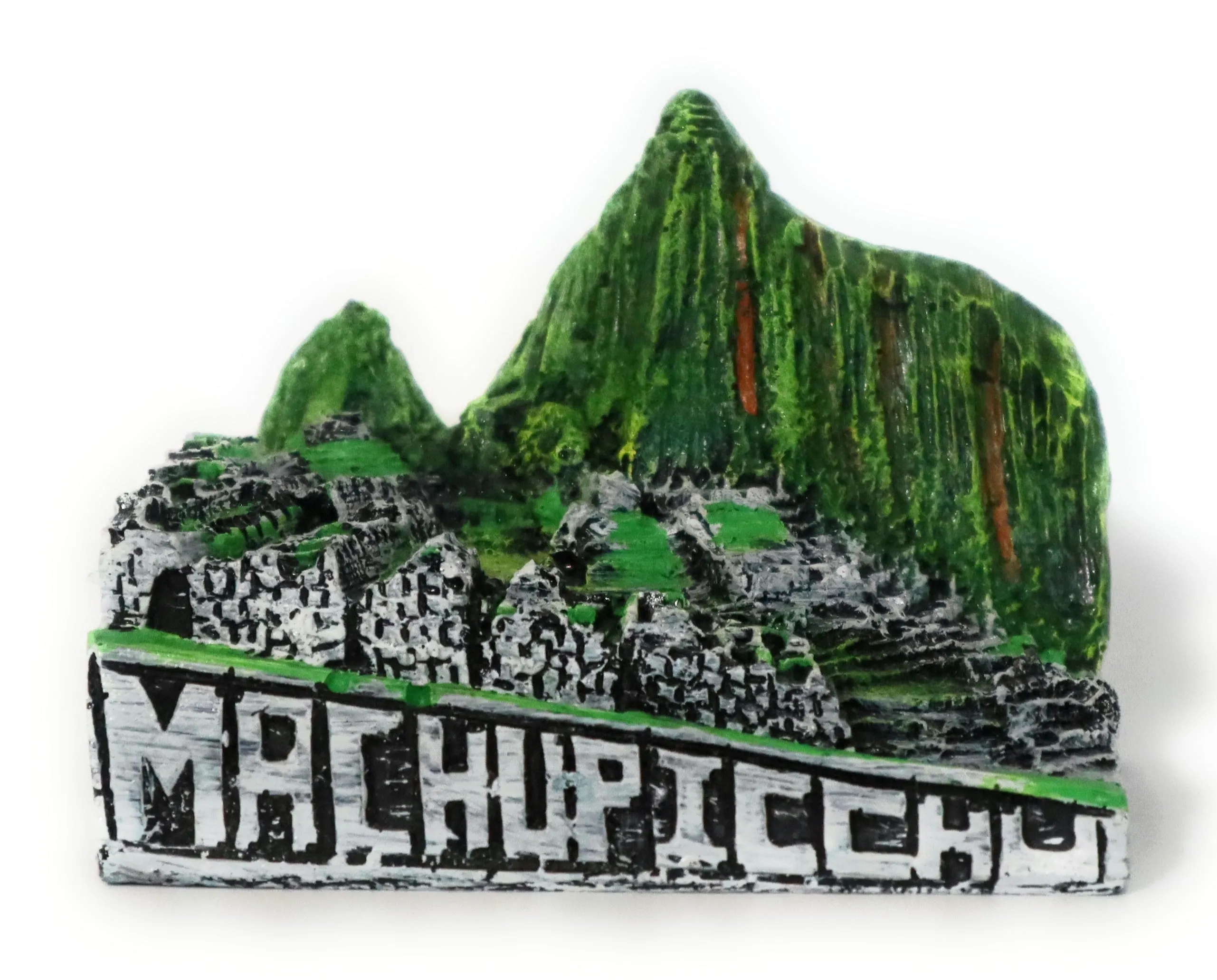 Small Replica Machupicchu Inca Citadel or Lost City of The Incas Slate Stone. Decorative 2.30" Tall