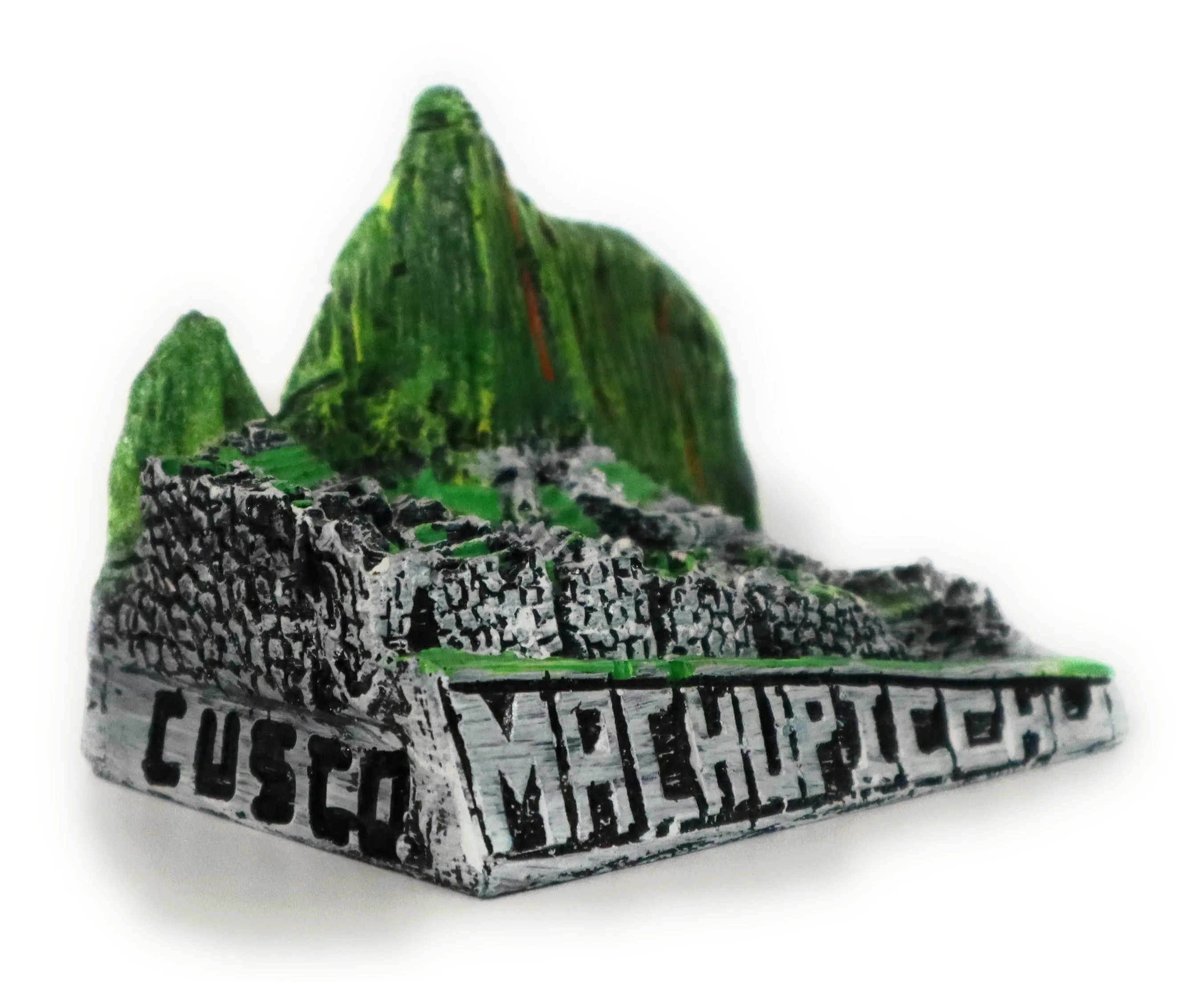 Small Replica Machupicchu Inca Citadel or Lost City of The Incas Slate Stone. Decorative 2.30" Tall