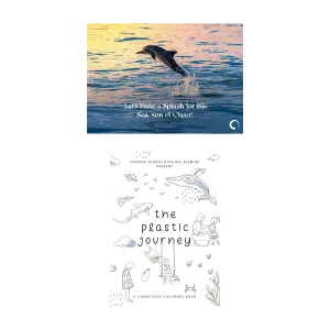 Splashing Dolphin Card   OG Recognition   Digital Coloring Book
