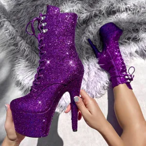 The Glitterati Xtra - Boot - ENIGMA PURPLE - 7INCH