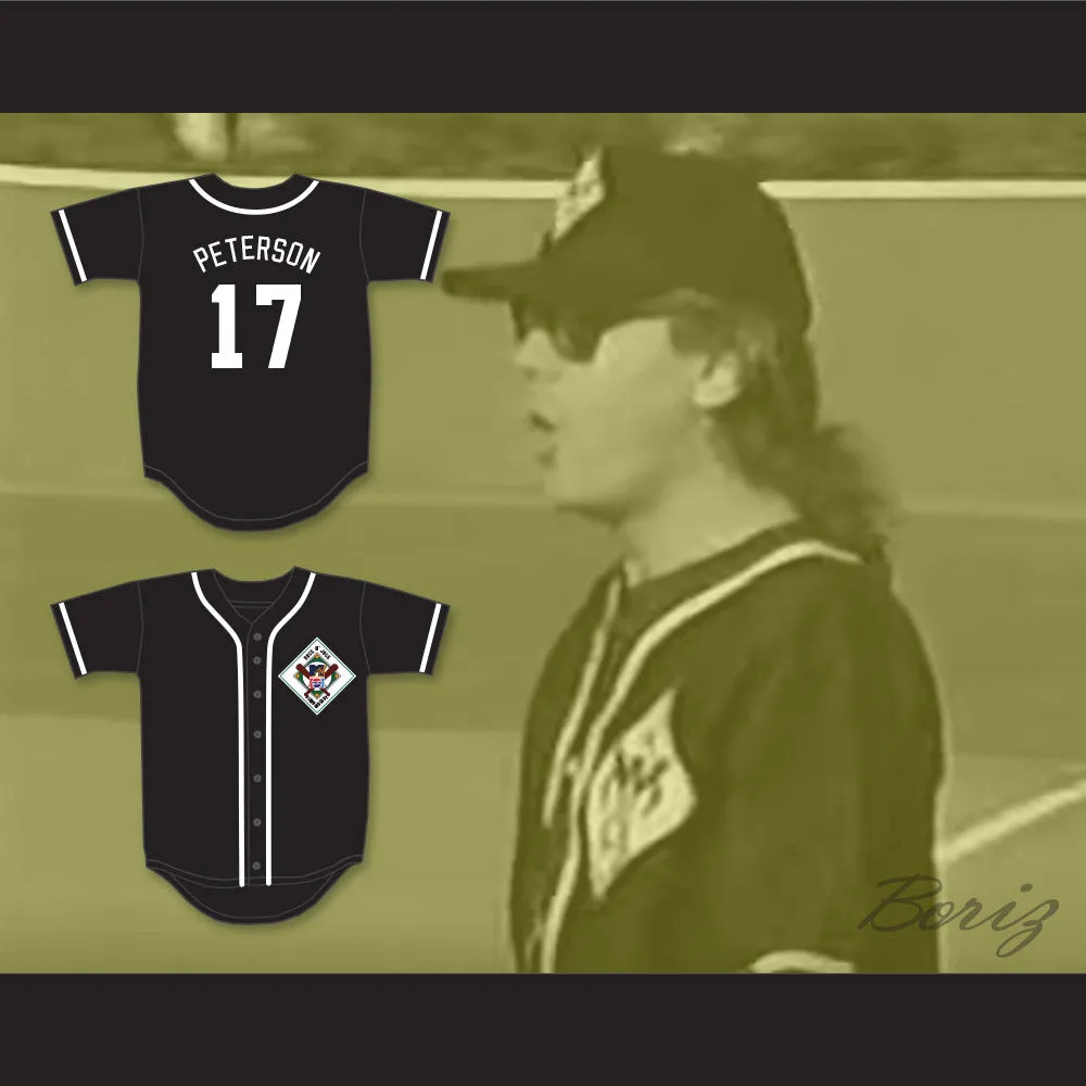 Tom Peterson 17 Aardvarks Baseball Jersey 1st Annual Rock N' Jock Diamond Derby