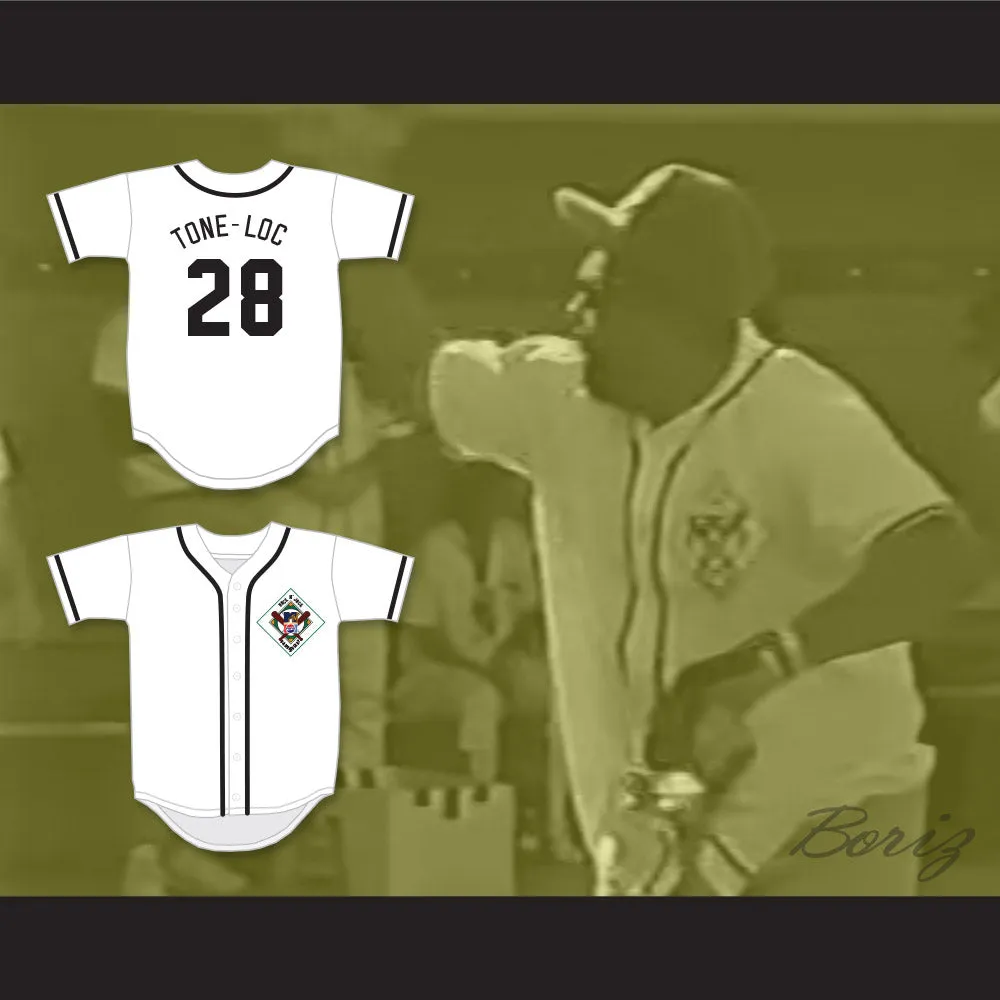 Tone-Loc 28 Salamanders Baseball Jersey 1st Annual Rock N' Jock Diamond Derby