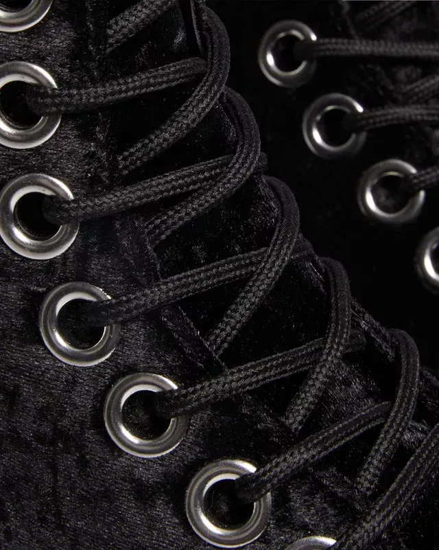 Vegan Jadon Boot Max Crushed Velvet Platforms