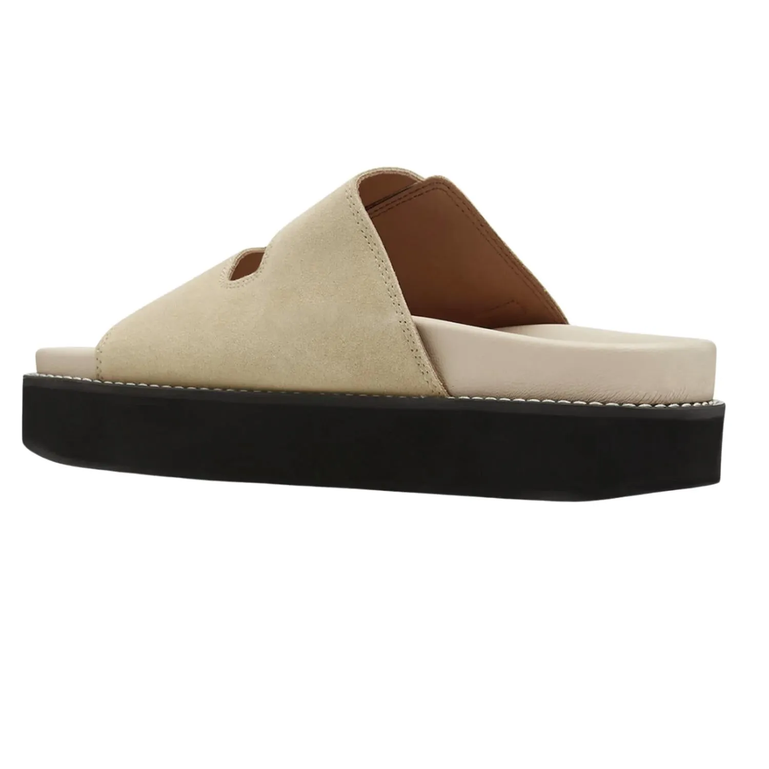 Wide Welt Chunky Buckle Flat Sandal