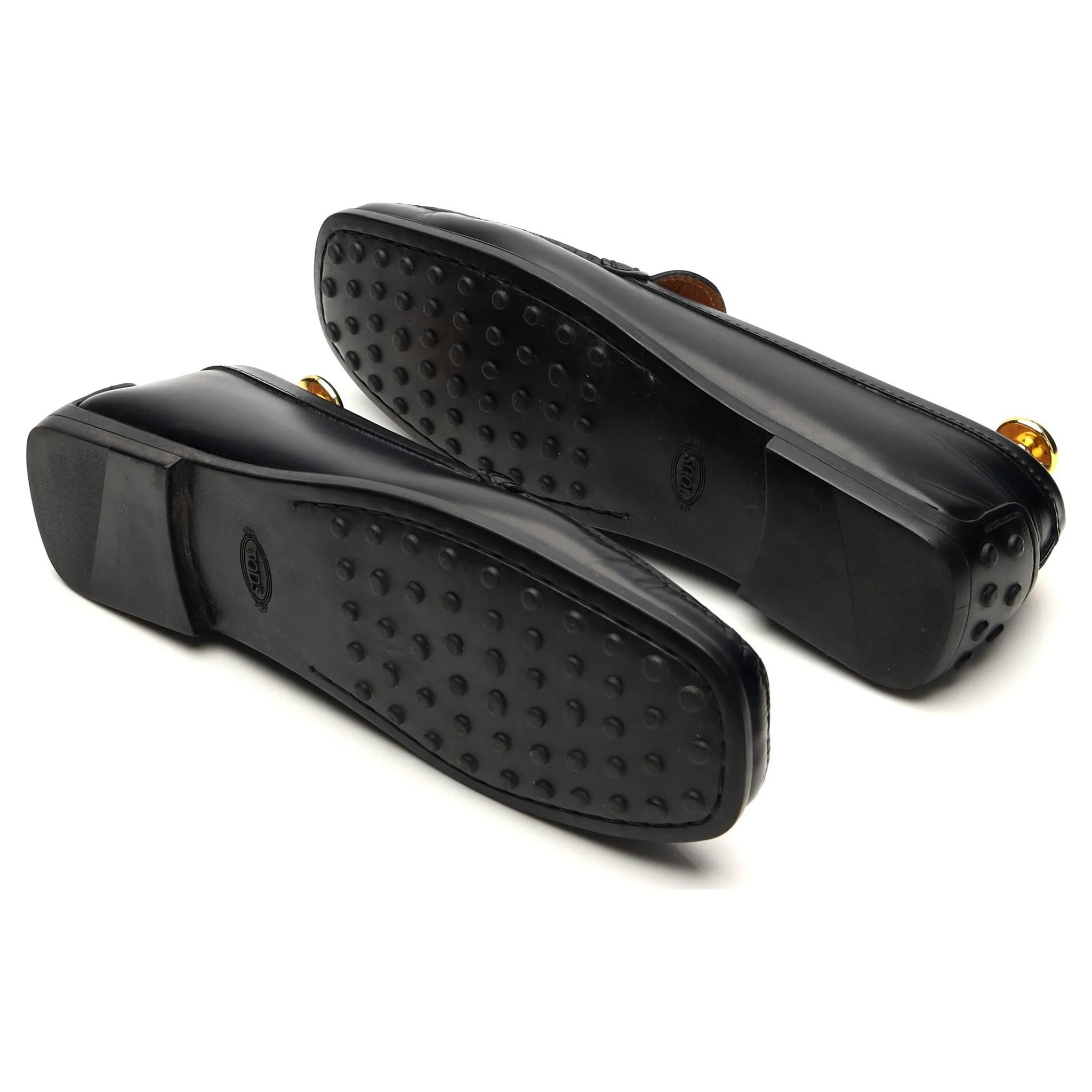Women's Black Leather Loafers UK 4 EU 37