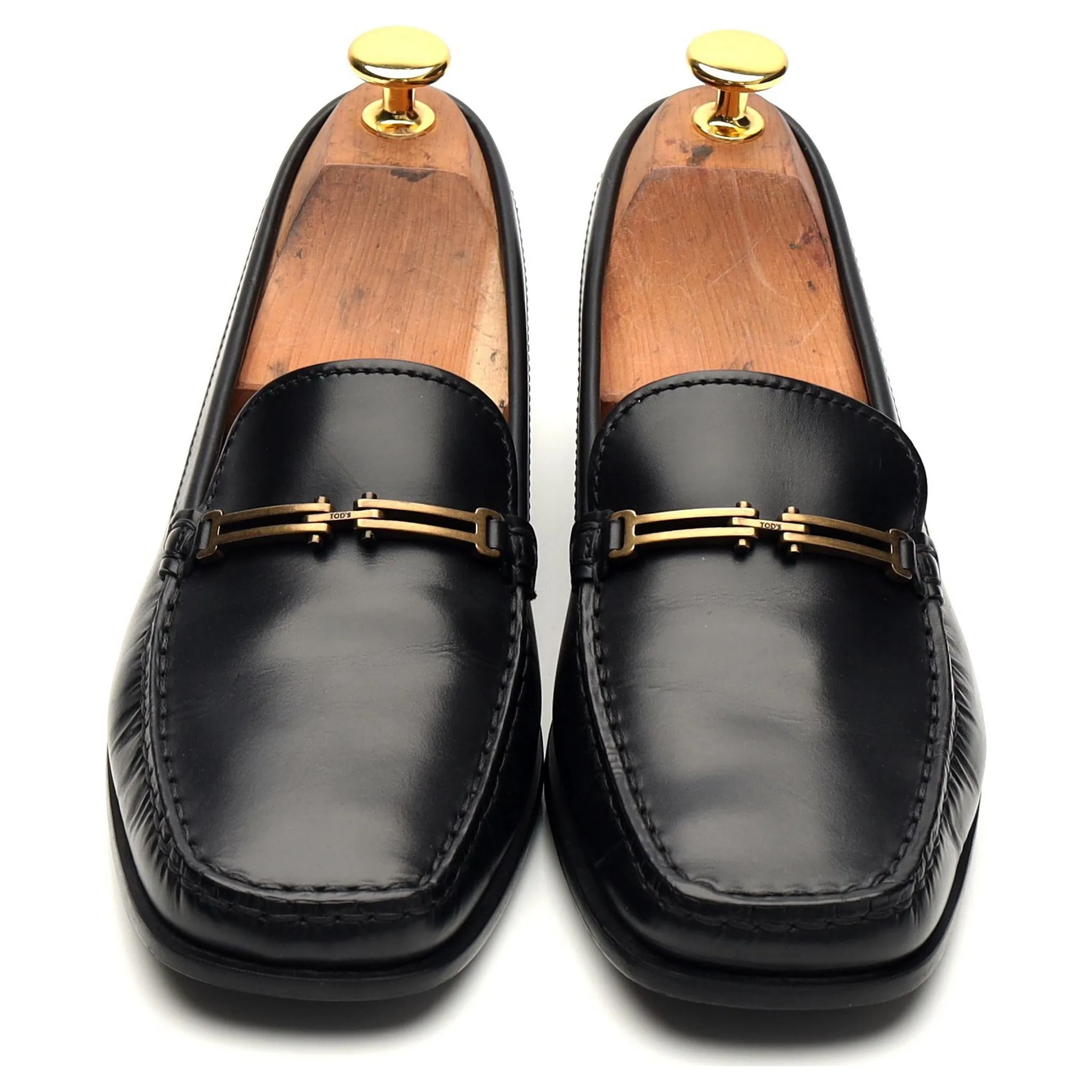 Women's Black Leather Loafers UK 4 EU 37